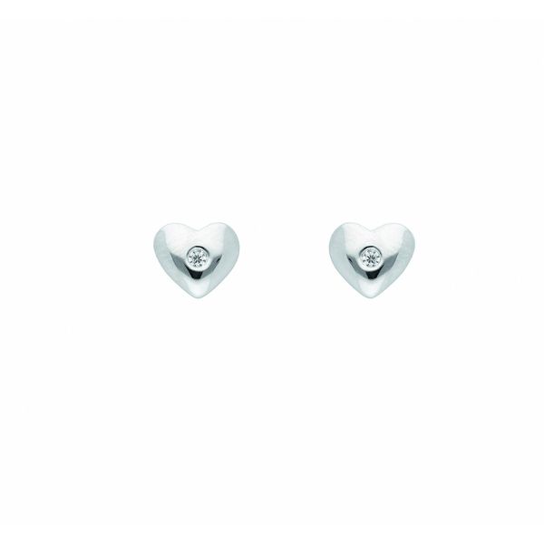 Paar OhrhäNger Adelia´S "Herz Ohrstecker Ohrringe 925 Silber Mit Zirkonia", Silber, Ohrringe, Damen, Damen, Silber 925 (Sterlingsilber), Silberohrringe Herz-image