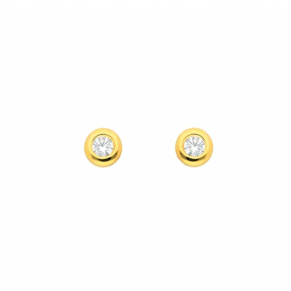 Paar OhrhäNger Adelia´S "Ohrstecker Ohrringe 925 Silber Vergoldet Mit Zirkonia", Gold, Ohrringe, Damen, Damen, Silber 925 (Sterlingsilber), Goldohrringe-image
