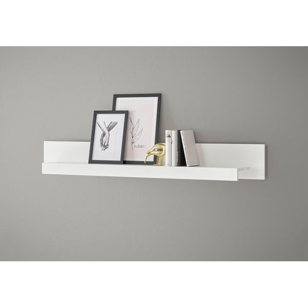 Wandboard Home Affaire "Cantara, Modernes Wandregal, HäNgeregal Mit Ablagefach", Weiß (Weiß, Weiß Hochglanz), B:150Cm H:20Cm T:18Cm, Holzwerkstoff, Regale, Wandboard, Vielseitig Einsetzbar, In Eiche Evoke, Weiß Oder Kaschmir ErhäLtlich-image