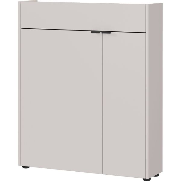 Schuhschrank Germania "Ameca", Kaschmir, Navarra, Eiche, Nachbildung, B:83Cm H:99Cm T:22Cm, Holzwerkstoff, SchräNke, Schuhschrank-image