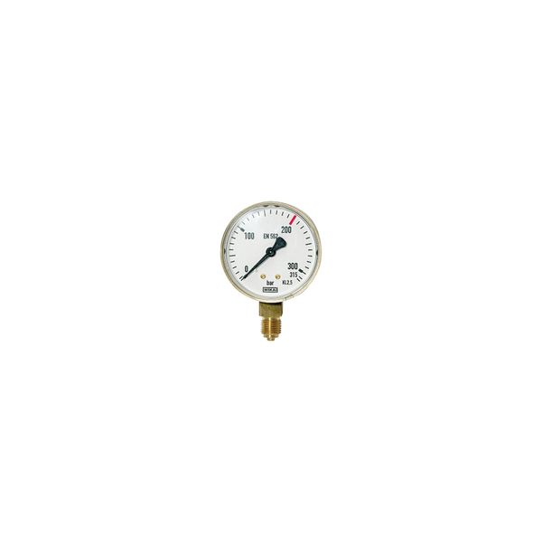 Riegler Manometer Neutral, G 1/4 Radial Unten, Messber. 0 - 315 Bar, Ø 63 (424)-image