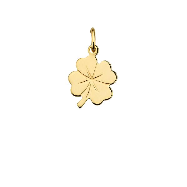 KettenanhäNger Firetti "Schmuck Geschenk Gold 333 Halsschmuck AnhäNger Kleeblatt", Gold (Gelbgoldfarben), SchmuckanhäNger, Damen, Gelbgold 333, 0,43 G, KettenanhäNger-image