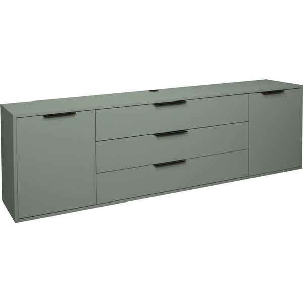 Sideboard MÄUsbacher "Bonnie", GrüN (Pine GrüN Matt Lack), B:216Cm H:67Cm T:45Cm, Sideboards, Sideboard, Modernes Sideboard-image