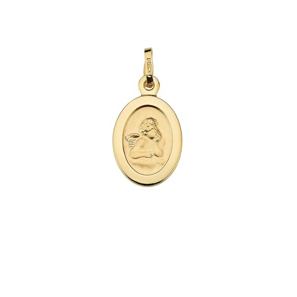 KettenanhäNger Firetti "Schmuck Geschenk Gold 333 Halsschmuck AnhäNger Mit Engelmotiv", Gold (Gelbgoldfarben), SchmuckanhäNger, Damen, Gelbgold 333, 0,7 G, KettenanhäNger-image