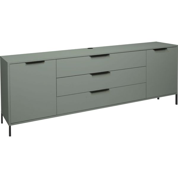 Sideboard MÄUsbacher "Bonnie", GrüN (Pine GrüN Matt Lack), B:216Cm H:70Cm T:45Cm, Sideboards, Sideboard, Sideboard Mit Quadratgestell-image
