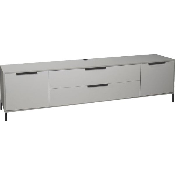 Sideboard Mäusbacher "Bonnie", Grau (Kreidegrau Matt Lack), B:216Cm H:70Cm T:45Cm, Sideboards, Sideboard, Sideboard Mit Quadratgestell-image