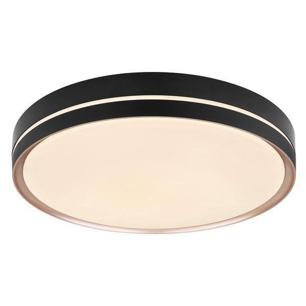 Globo Lighting Deckenleuchte "Manni", Schwarz, 1, Ø 48,5Cm H: 8Cm, 1 Stk., Leuchten, Deckenleuchte Schwarz/Bronze, LED Dimmbar, Fernbedienung, Deckenleuchte-image