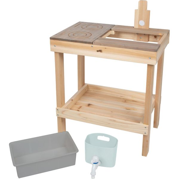 Outdoor-SpielküChe Small Foot "MatschküChe Und Spieltisch", Braun (Bunt), SpielküChen, Kinderb:52Cm H:79Cm T:35Cm, Holz, B:52Cm H:79Cm T:35Cm-image
