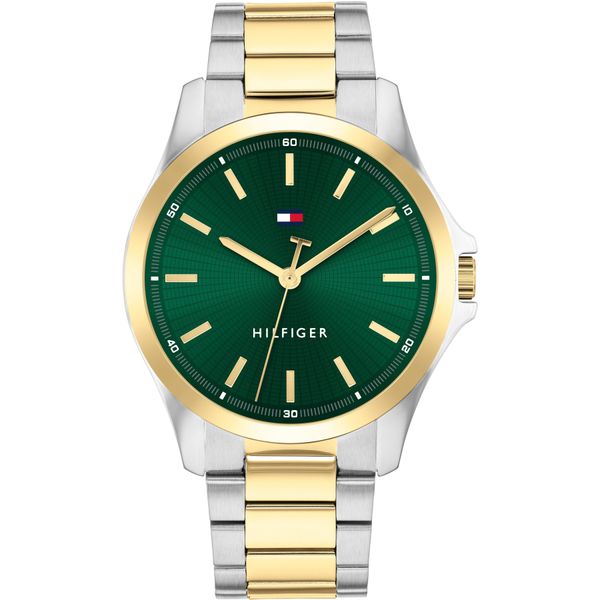 Quarzuhr Tommy Hilfiger "Bruce", Silber (Silberfarben, Goldfarben), Armbanduhren, Herren, Quarzuhr, Armbanduhr, Herrenuhr, Edelstahlarmband, Analog-image