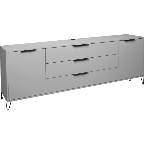 Sideboard MÄUsbacher "Bonnie", Grau (Kreidegrau Matt Lack), B:216Cm H:70Cm T:45Cm, Sideboards, Sideboard, Sideboard Mit Drahtgestell-image