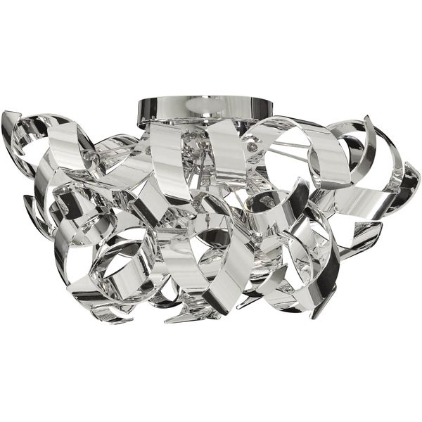 Searchlight Deckenleuchte "Curls 3Lt Deckenleuchte - Chrommetall", Chromfarben, H: 27Cm, 1 Stk., Leuchten, Deckenleuchte-image