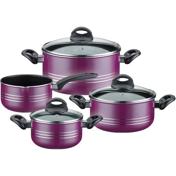 Topf-Set GSW "Milano Color", Lila (Violett), TöPfe, Extra Starker Ferrothermboden, Induktion-image