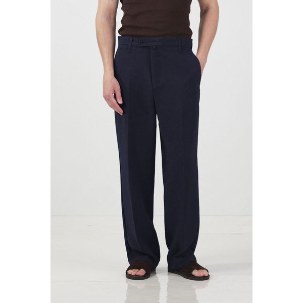 Herren Strickhose Mit Mittlerem Bund Und Geradem Bein-image