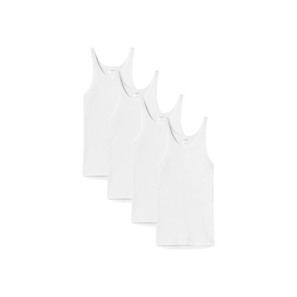 Unterhemd Schiesser "Unterhemd 4Er Pack", Herren, Gr. M, N-Gr, Weiß, Obermaterial: 100% Baumwolle Co., Unterhemden Unterhemd-image