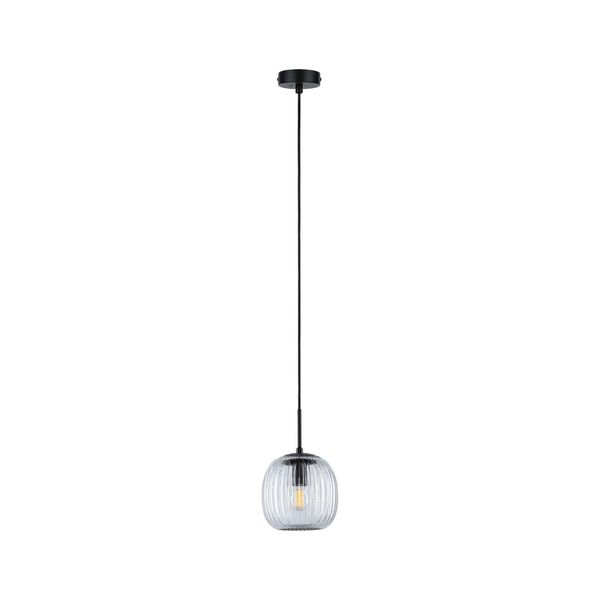 Paulmann Pendelleuchte "Ruya E14 Max. 20W Glas", Schwarz (Transparent, Schwarz), 1, Ø 15Cm H: 150Cm, 1 Stk., Leuchten, Pendelleuchte-image