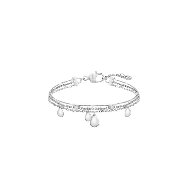 Armkette Boss "Selena", Silber (Edelstahlfarben, Kristallweiß, Kristallweiß), ArmbäNder, Damen, 18Cm, Edelstahl, Armkette, Mit Preciosa Crystal-image