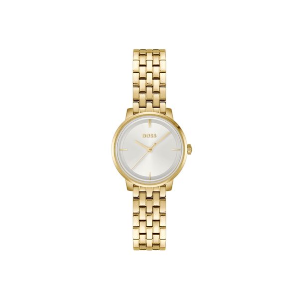 Quarzuhr Boss "Lucia", Goldfarben, Armbanduhren, Damen, Quarzuhr, Armbanduhr, Damenuhr, Edelstahlarmband, Analog, Glassteine-image