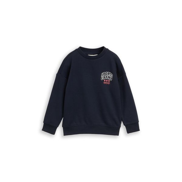 Tom Tailor Jungen Oversize Sweatshirt Mit RüCkenprint, Blau, Uni, Gr. 116/122-image