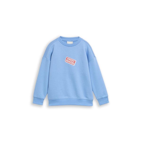 Tom Tailor Jungen Oversize Sweatshirt Mit RüCkenprint, Blau, Uni, Gr. 128/134-image