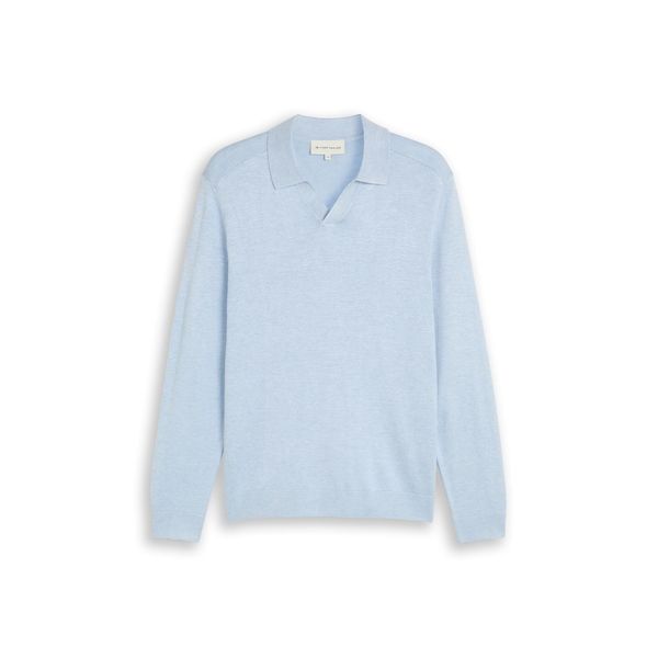 Tom Tailor Herren Strickpullover Mit Polokragen, Blau, Meliert, Gr. M-image
