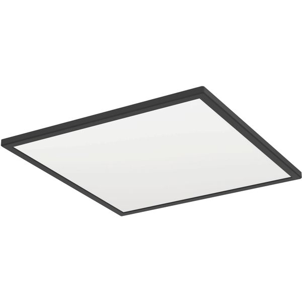 Eglo Deckenleuchte "Rovito-R Deckenlampe, Deckenbeleuchtung, Badlampe, Kunststoff, IP44", Schwarz, 1, H: 3,2Cm, 1 Stk., Leuchten, Wand-/Deckenleuchte - L50 X B50 X H3,2 Cm - Schwarz - 17W Inkl., Deckenleuchte-image
