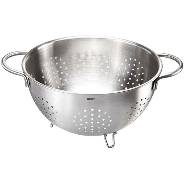 Seiher Gefu "Colino", Silber, B:25,5Cm H:14,9Cm L:33Cm Ø:24Cm, Edelstahl, KüChensiebe, 4-Liter-KapazitäT, Stabile Griffe, Ø 24 Cm-image