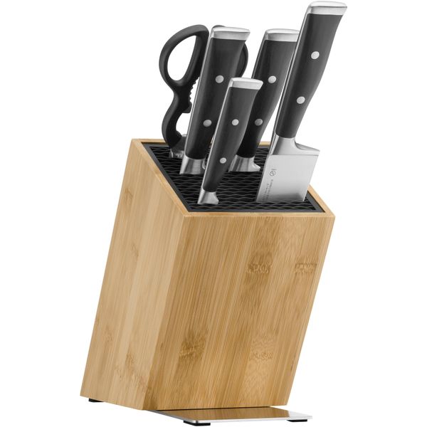 Messerblock WMF "Grand Class", Braun (Edelstahl, Braun), B:21Cm H:35,5Cm L:25,5Cm, MesserblöCke, Messerblock, Flextec Messerblock, Handgeschmiedeter Spezialklingenstahl-image