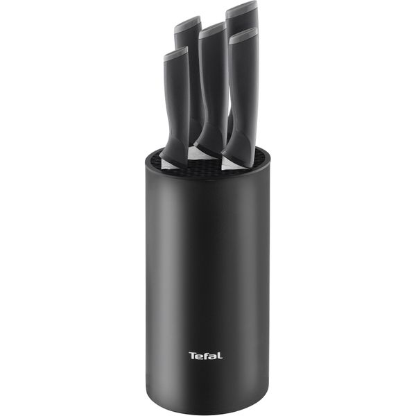 Messerblock Tefal "Comfort", Schwarz (Schwarz, Edelstahl), MesserblöCke, Messerblock, Universeller Messerblock, Edelstahl Klingen, Ergonomischer Griff-image