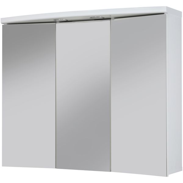 Spiegelschrank Jokey "Ancona Led", Weiß, B:82,5Cm H:69,1Cm T:25Cm, Mdf, SchräNke, Spiegelschrank, 83 Cm Breite-image