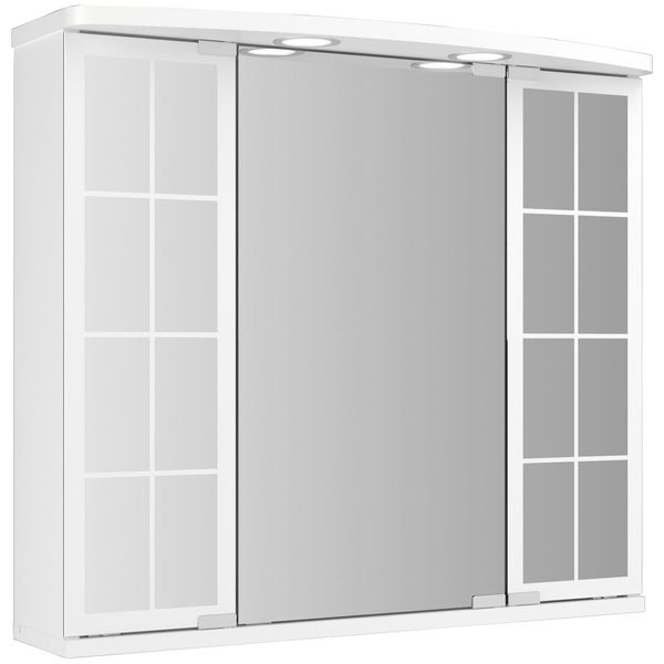Spiegelschrank Jokey "Binz", Weiß, B:67,4Cm H:60Cm T:22Cm, Mdf, SchräNke, Spiegelschrank, Weiß, 67,4 Cm Breite-image