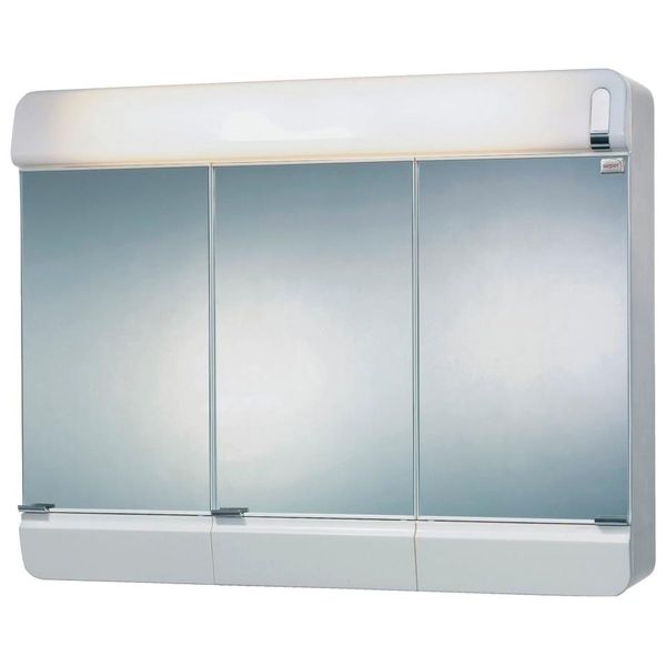 Spiegelschrank Jokey "Alida", Weiß, B:68,3Cm H:54,5Cm T:18Cm, Kunststoff, SchräNke, Spiegelschrank, Weiß, 68,3 Cm Breite-image