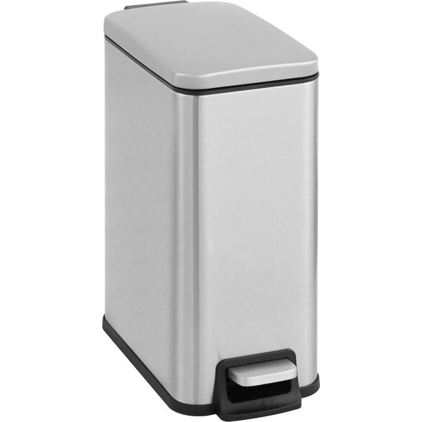 MüLleimer Otto Home "Joonah, Soft Close, Schmal Und Kompakt", Stainless Steel Matt, B:14,3Cm H:32,6Cm T:27,36Cm, Edelstahl, MüLleimer, MüLleimer, Nischen-MüLleimer, Treteimer, Kosmetikeimer Mit Deckel-image