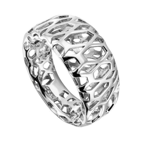 Fingerring Jobo "Ring Breit" Gr. 56, Silber (Silber 925), Fingerringe, Damen, 56, Silber 925 (Sterlingsilber), Fingerring, 925 Silber Rhodiniert-image