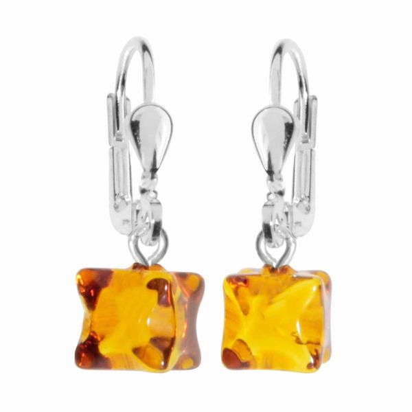 Paar OhrhäNger Ostsee-Schmuck "Ostsee-Schmuck OhrhäNger Klassisch 6X6 Mm", Weiß, Ohrringe, Damen, 23X6Mm, Silber 925 (Sterlingsilber)-image