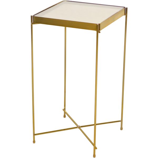 Beistelltisch, Gold (Goldfarben, Goldfarben, Champagner), B:32Cm H:60Cm T:32Cm, Hofmann Living AND More, Tische, Beistelltisch-image