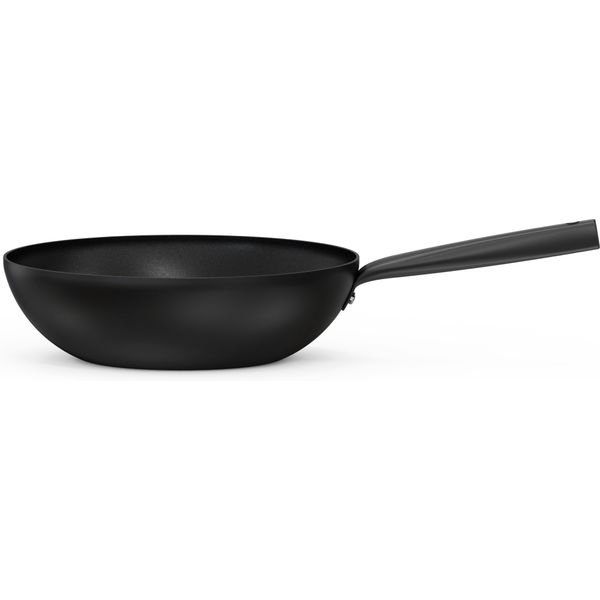 Wok Hanseatic "Alu Basic", Schwarz, B:28,5Cm H:8Cm L:47,3Cm Ø:28Cm, Pfannen, Wok, Pfanne Mit Antihaftbeschichtung, FüR Alle Herdarten, Inkl. Induktion-image