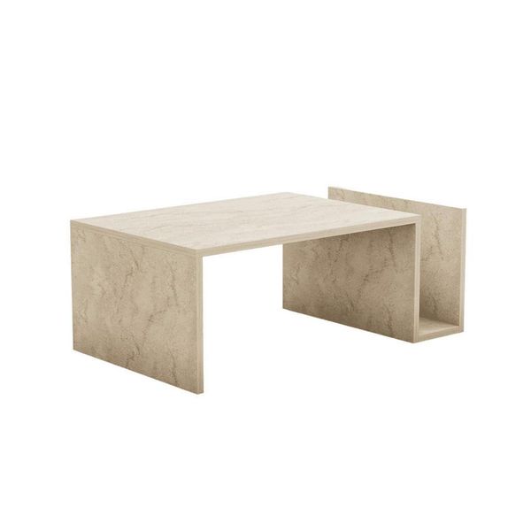 Calicosy Couchtisch, Beige, Holzwerkstoff, 76X5X76 Cm, Wohnzimmer, Wohnzimmertische, Couchtische-image