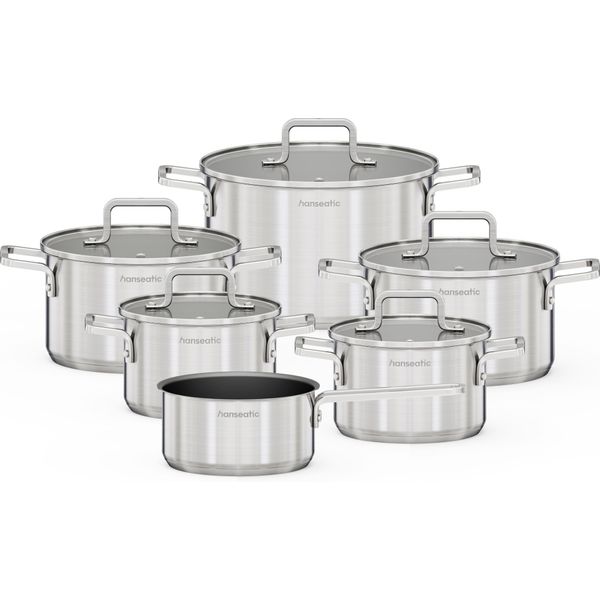 Topf-Set Hanseatic "Daily", Silber (Silberfarben), TöPfe, Mit Antihaftbeschichtung, FüR Alle Herdarten, Induktion-image