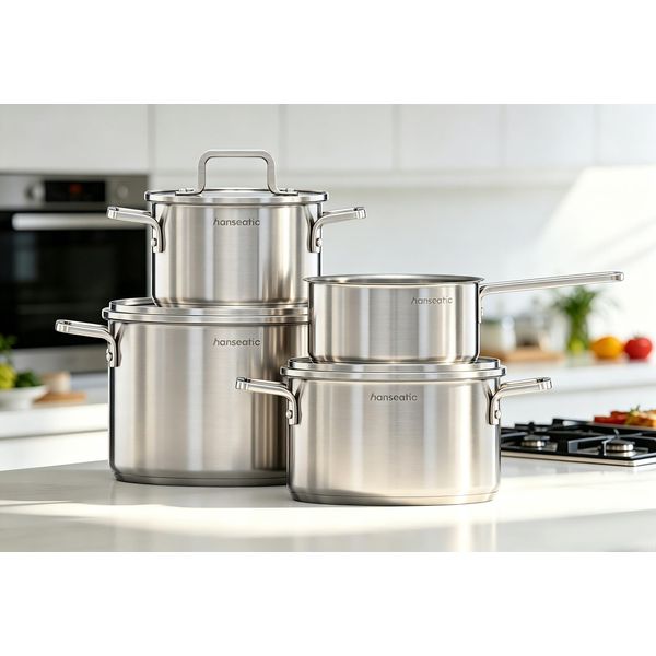 Topf-Set Hanseatic "Daily", Silber (Silberfarben), TöPfe, Mit Antihaftbeschichtung, FüR Alle Herdarten, Induktion-image