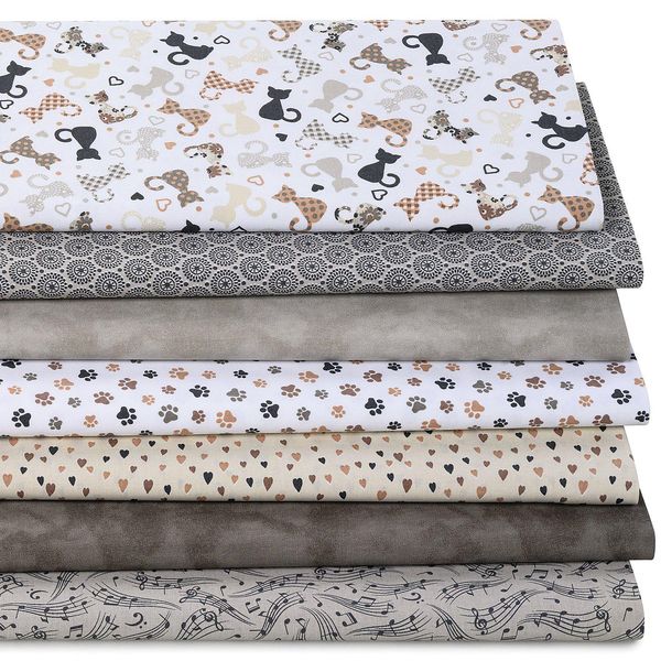 Patchwork- Und Quiltpaket "Katzen", Braun-Color-image