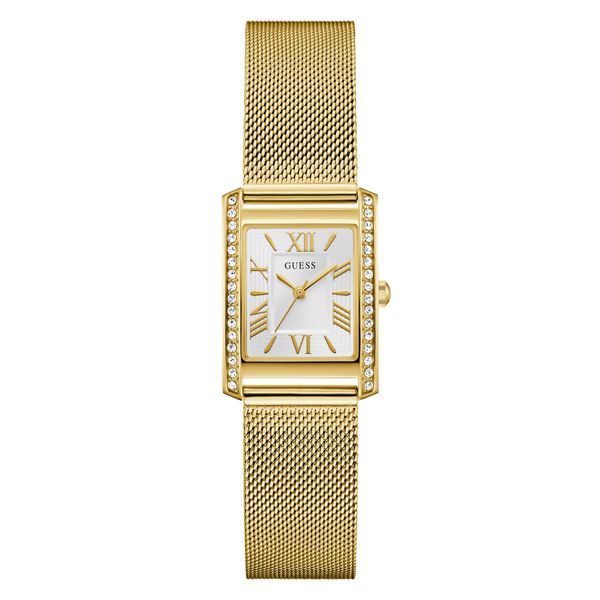 Quarzuhr Guess "Bonnet", Goldfarben, Weiß, Goldfarben, Armbanduhren, Damen, Quarzuhr, Armbanduhr, Damenuhr, Edelstahlarmband, Analog-image