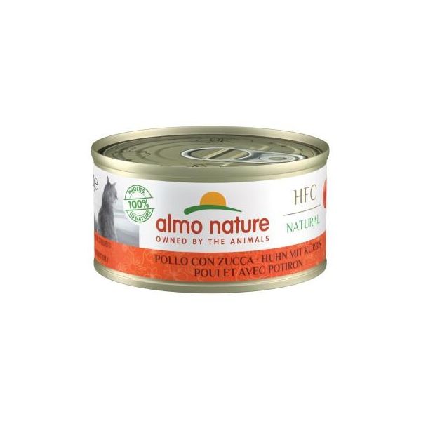 Almo Nature HFC Natural Nourriture Humide Pour Chat Poulet Et Potiron 24X70 G-image