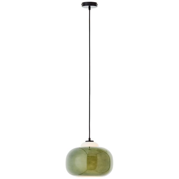 Brilliant Pendelleuchte "Blop", GrüN, 1, Ø 30Cm, Leuchten, HöHe 128,5 Cm, Ø 30 Cm, E27, KüRzbar, Glas/Metall, Pendelleuchte-image