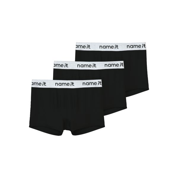 Trunk name it "Nkmboxer 3P", MäDchen, Gr. 86, 3 Stk., Weiß (Schwarzdetail:Hellweiß Waistband), Jersey, Obermaterial: 95% Baumwolle, 5% Elasthan, Unifarben, Eng, Unterhosen, Eng, Jersey, Logoschriftzug, Angesetztes BüNdchen-image
