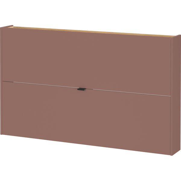 Schuhschrank Germania "Ameca", Toffee, Navarra, Eiche, Nachbildung, B:140Cm H:83Cm T:18Cm, Holzwerkstoff, SchräNke, Schuhschrank, Schuhschrank Mit Zwei Klappen-image