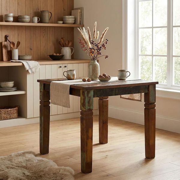 Esstisch Quadratisch 80Cm Massivholz Shabby Tisch Esszimmertisch KüChentisch-image