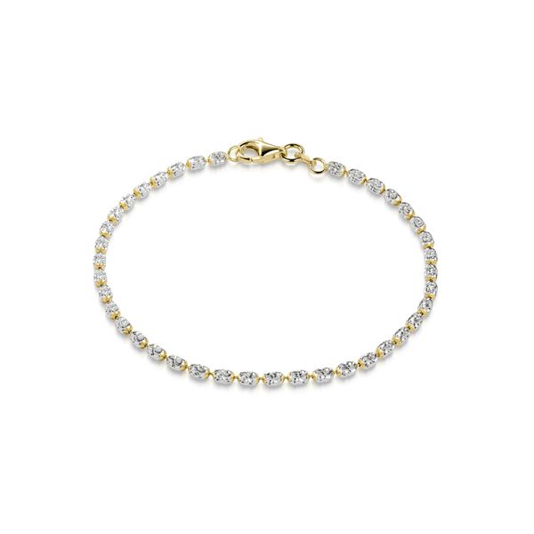 Armband Firetti "Schmuck Geschenk Silber 925 Armschmuck Armkette Kugelkette" Gr. 19, Gold (Silberfarben, Gelbgoldfarben), ArmbäNder, Damen, 19, Silber 925 (Sterlingsilber), Armband, Made In Germany-image