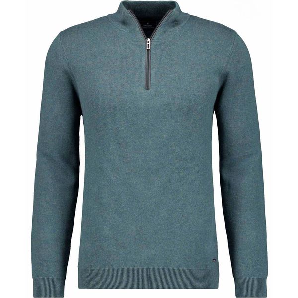 Rundhalspullover Ragman, Herren, Gr. 56, GrüN (DunkelgrüN, 357), Strick, 95% Baumwolle 5% Kaschmir, Ohne Ausschnitt, Pullover Rundhalspullover-image