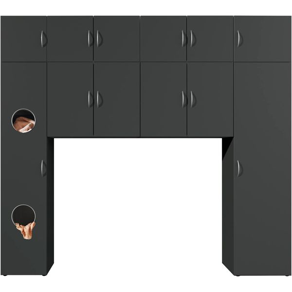 Mehrzweckschrank wimex "Multiraumkonzept", Grafit, B:250Cm H:225Cm T:40Cm, SchräNke, Mehrzweckschrank-image