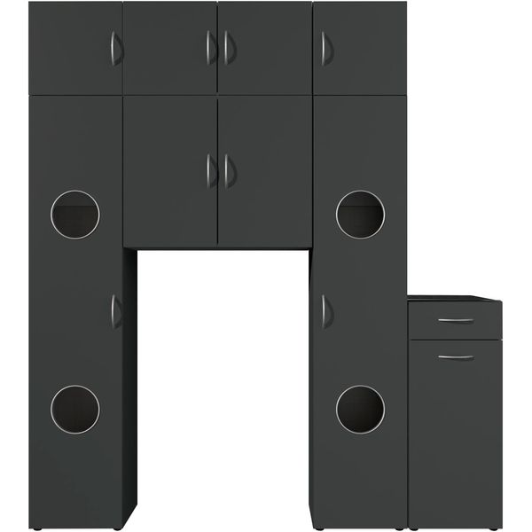 Mehrzweckschrank wimex "Multiraumkonzept", Grafit, B:200Cm H:225Cm T:40Cm, SchräNke, Mehrzweckschrank-image